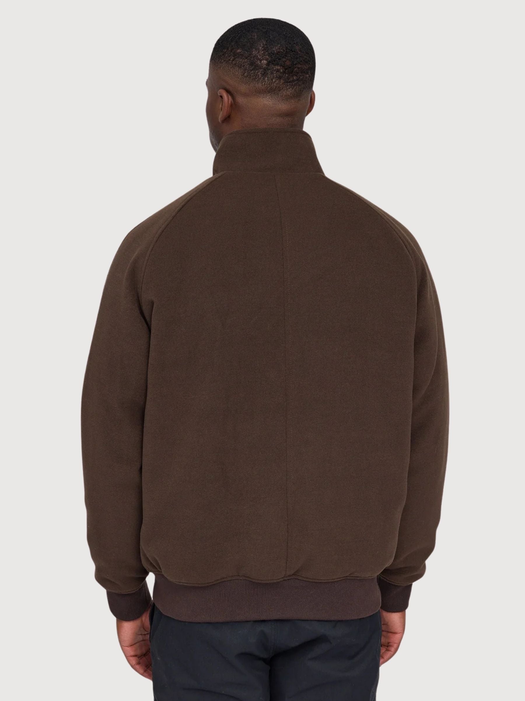 Giacca Vegana Lana Marrone Scuro Uomo | Mazine