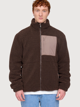 Jacket Padded Sherpa Dark Brown Man | Mazine