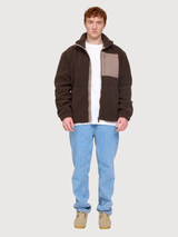 Jacket Padded Sherpa Dark Brown Man | Mazine