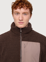 Jacket Padded Sherpa Dark Brown Man | Mazine