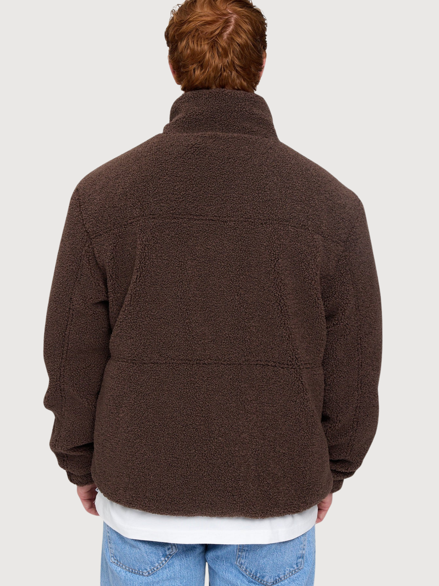 Jacket Padded Sherpa Dark Brown Man | Mazine