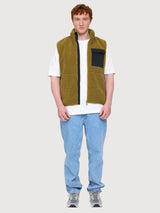 Padded Sherpa Vest Dried Olive/Black Man  | Mazine
