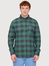 Shirt Checked Flannel Dark Green Man | Mazine