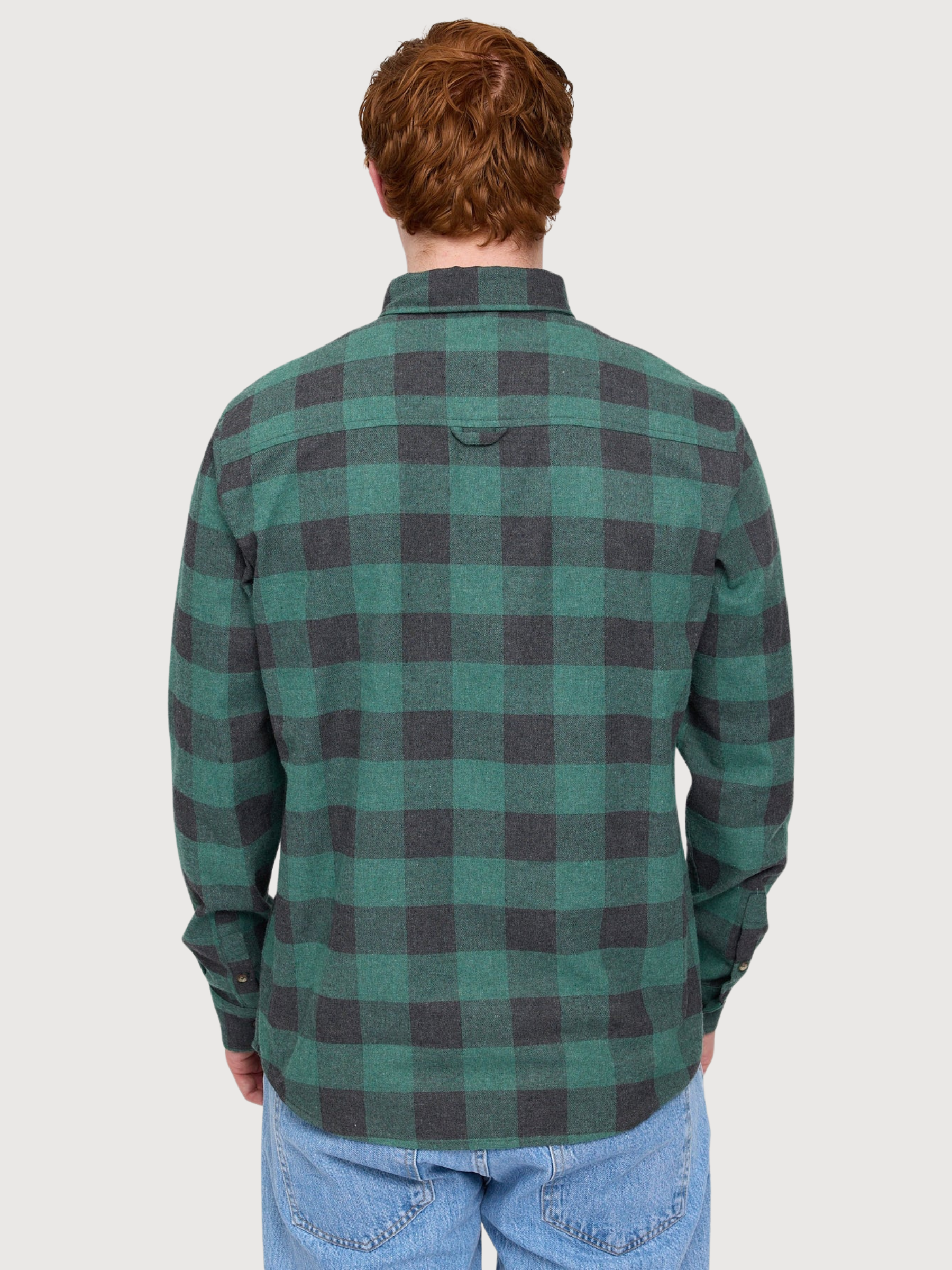 Shirt Checked Flannel Dark Green Man | Mazine