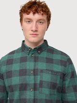 Shirt Checked Flannel Dark Green Man | Mazine