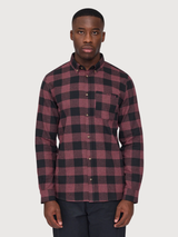 Shirt Checked Flannel Dark Purple Man | Mazine