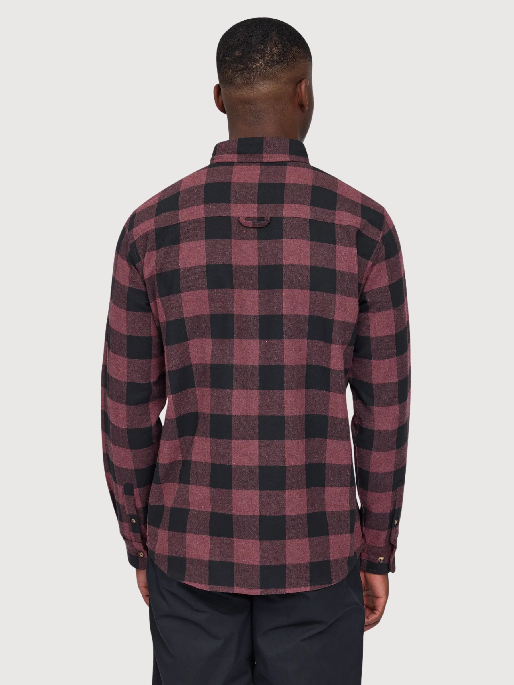 Shirt Checked Flannel Dark Purple Man | Mazine