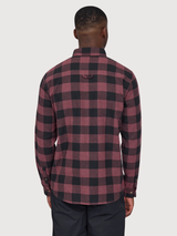 Shirt Checked Flannel Dark Purple Man | Mazine
