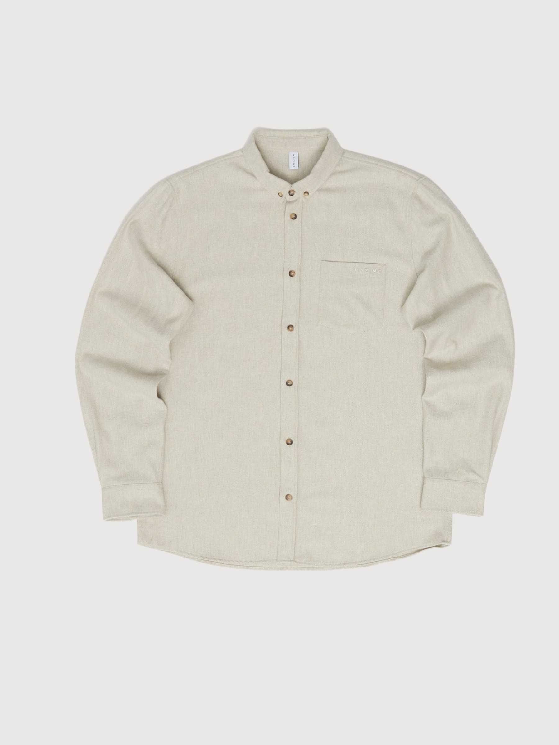 Shirt Melange Flannel Light Grey Man | Mazine