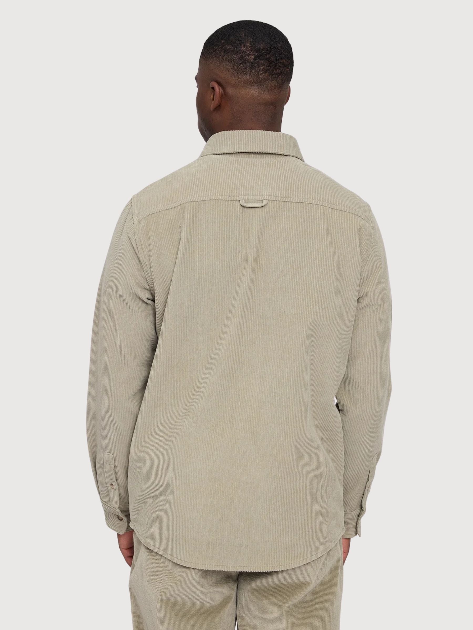 Shirt Pocket Corduroy Grey Man Cotton | Mazine