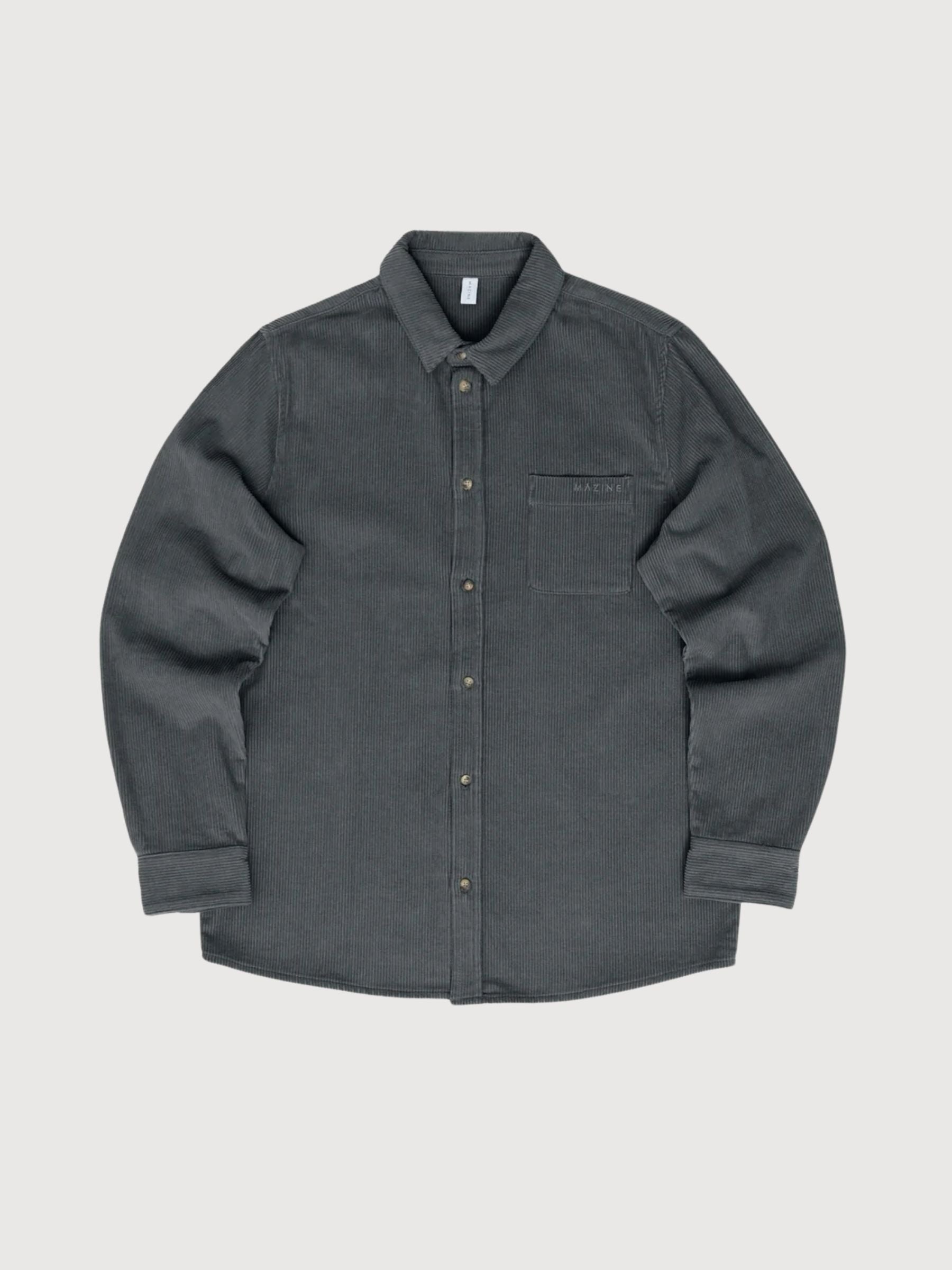 Shirt Pocket Corduroy Green Man Cotton | Mazine