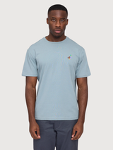 T-Shirt Chest Print Light Blue Man Cotton | Mazine