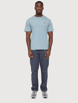 T-Shirt Chest Print Light Blue Man Cotton | Mazine