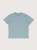 T-Shirt Chest Print Light Blue Man Cotton | Mazine