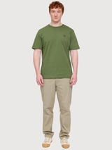 T-Shirt Chest Print Dark Green Man Cotton | Mazine