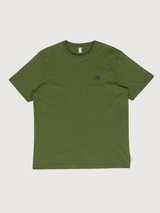 T-Shirt Chest Print Dark Green Man Cotton | Mazine