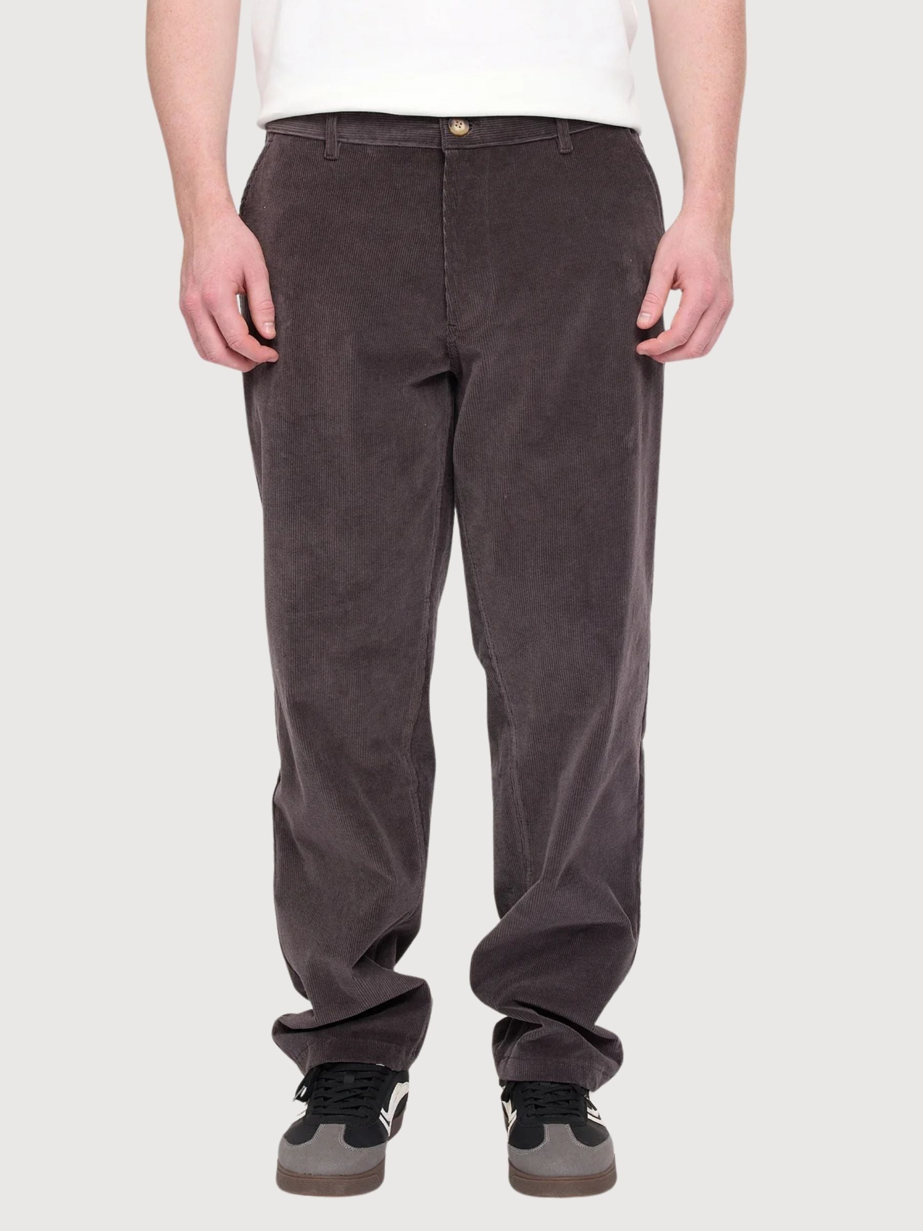 Pantaloni in velluto a coste viola scuro uomo cotone | Mazine