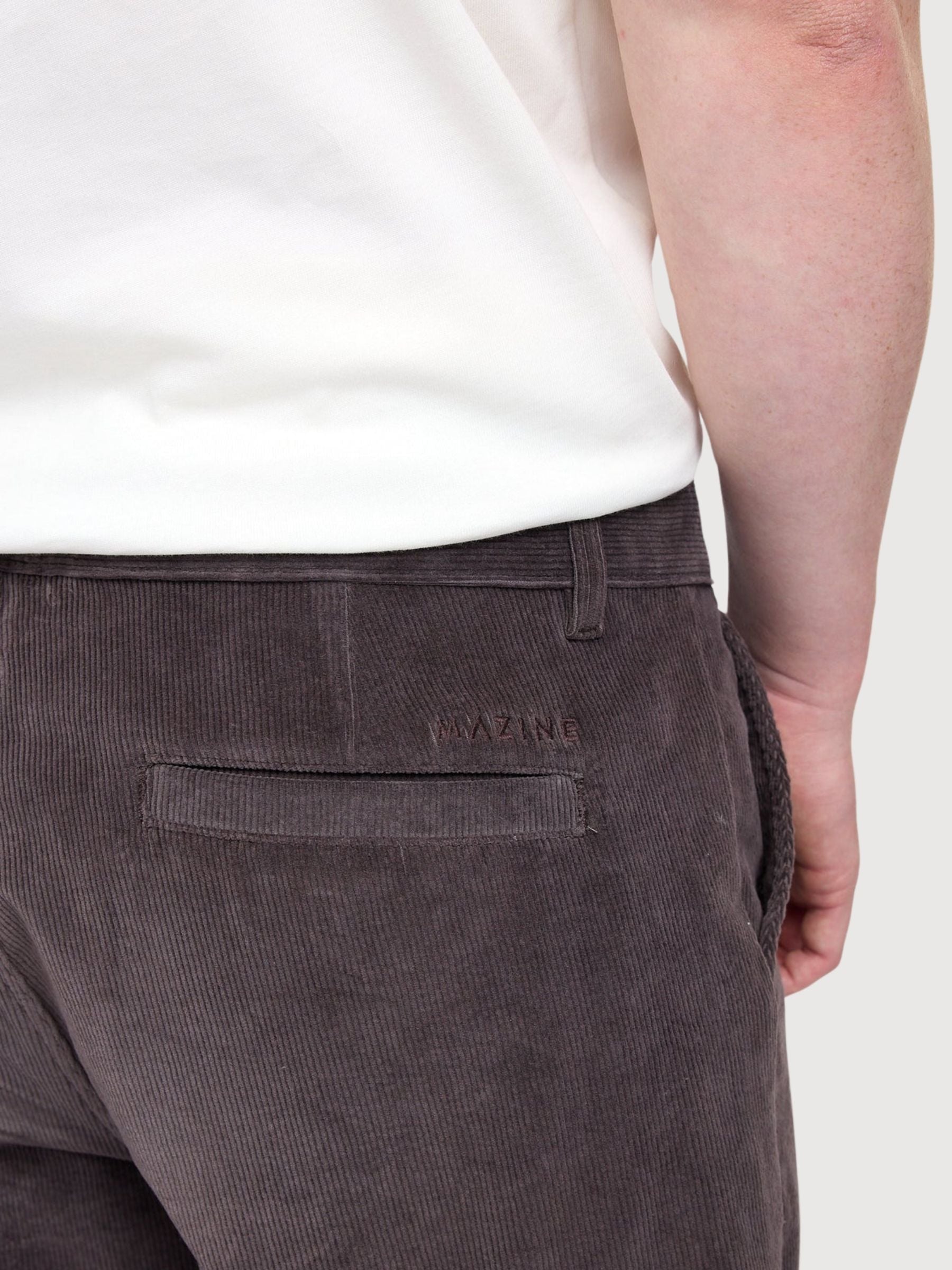 Pantaloni in velluto a coste viola scuro uomo cotone | Mazine
