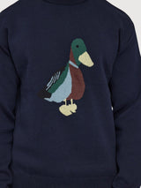 Pullover Icon Jacquard Blue Man Cotton | Mazine