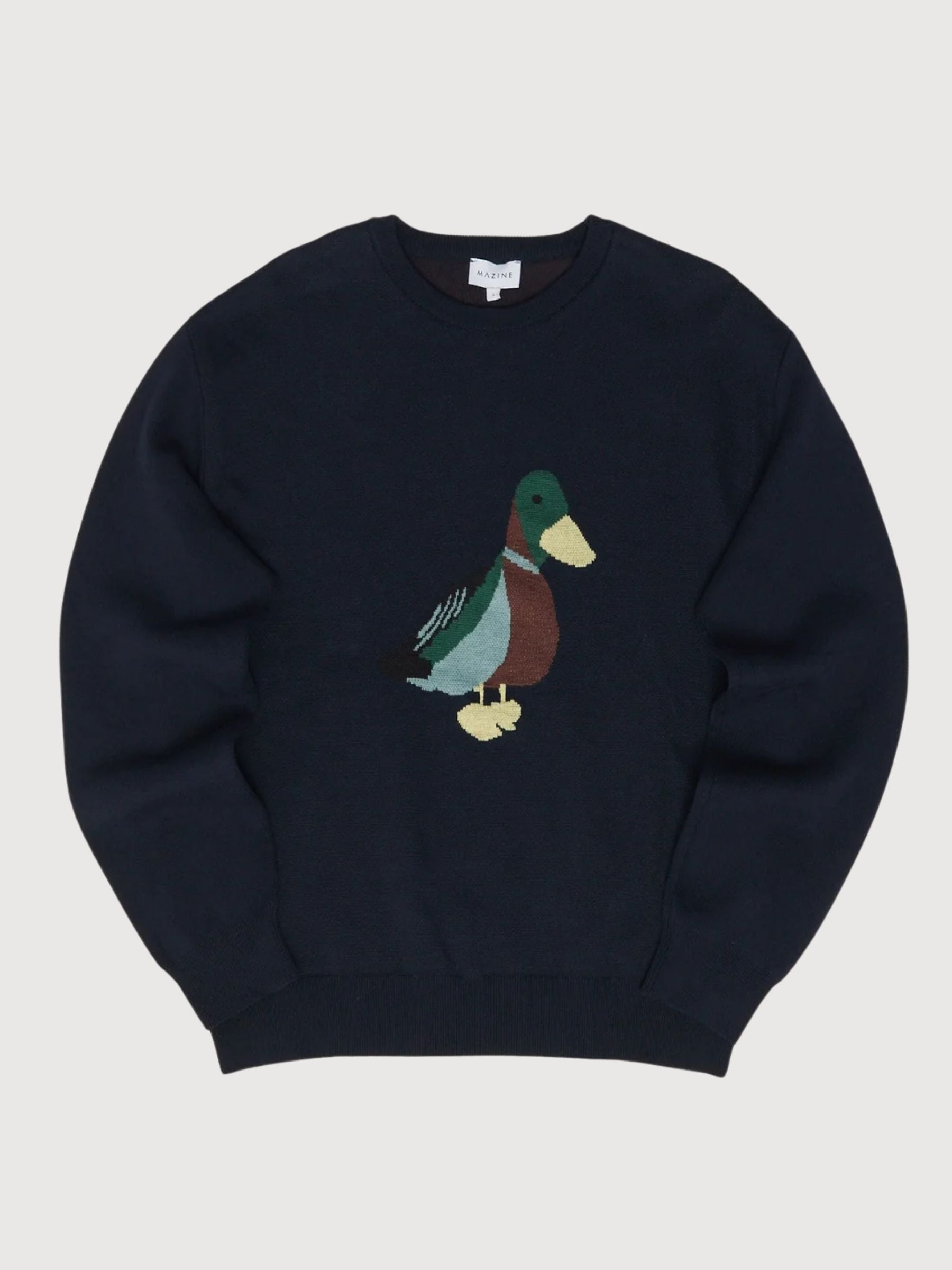 Pullover Icon Jacquard Blu Uomo Cotone | Mazine