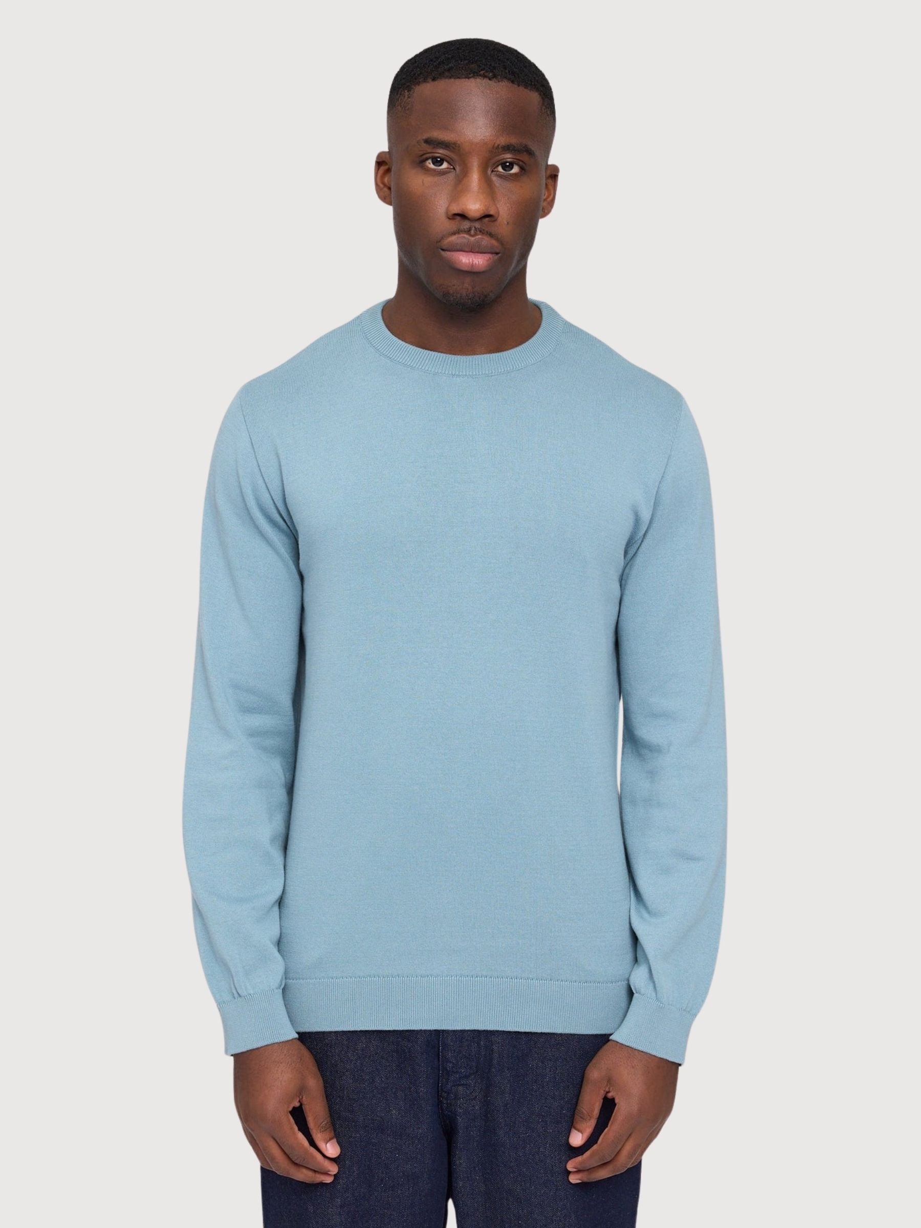 Mazine Pullover Feinstrick Hellblau Herren Baumwolle | Mazine