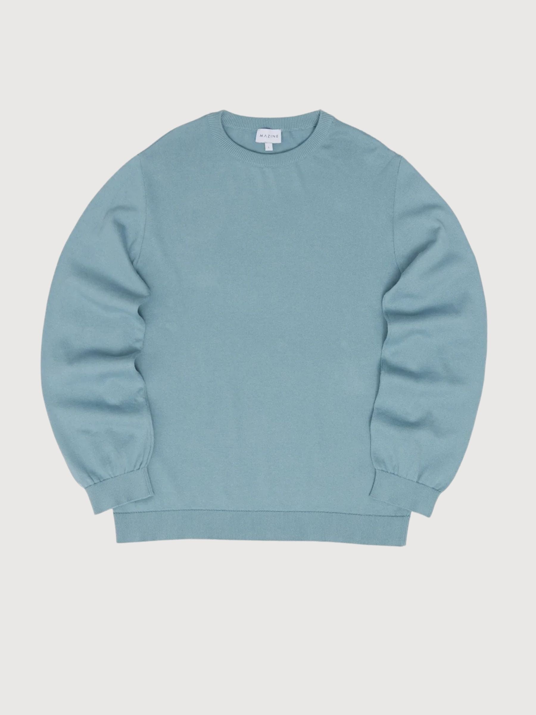 Mazine Pullover Feinstrick Hellblau Herren Baumwolle | Mazine