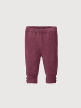 Knitted pants GOTS Blackberry Melange | People Wear Organic