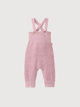 Knitted dungarees GOTS Rosewood Melange | People Wear Organic