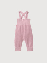 Knitted dungarees GOTS Rosewood Melange | People Wear Organic