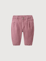 Corduroy pants GOTS dark mauve | People Wear Organic