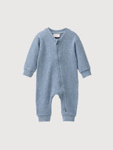 Long-sleeved jumpsuit GOTS smoke blue | People Wear Organic