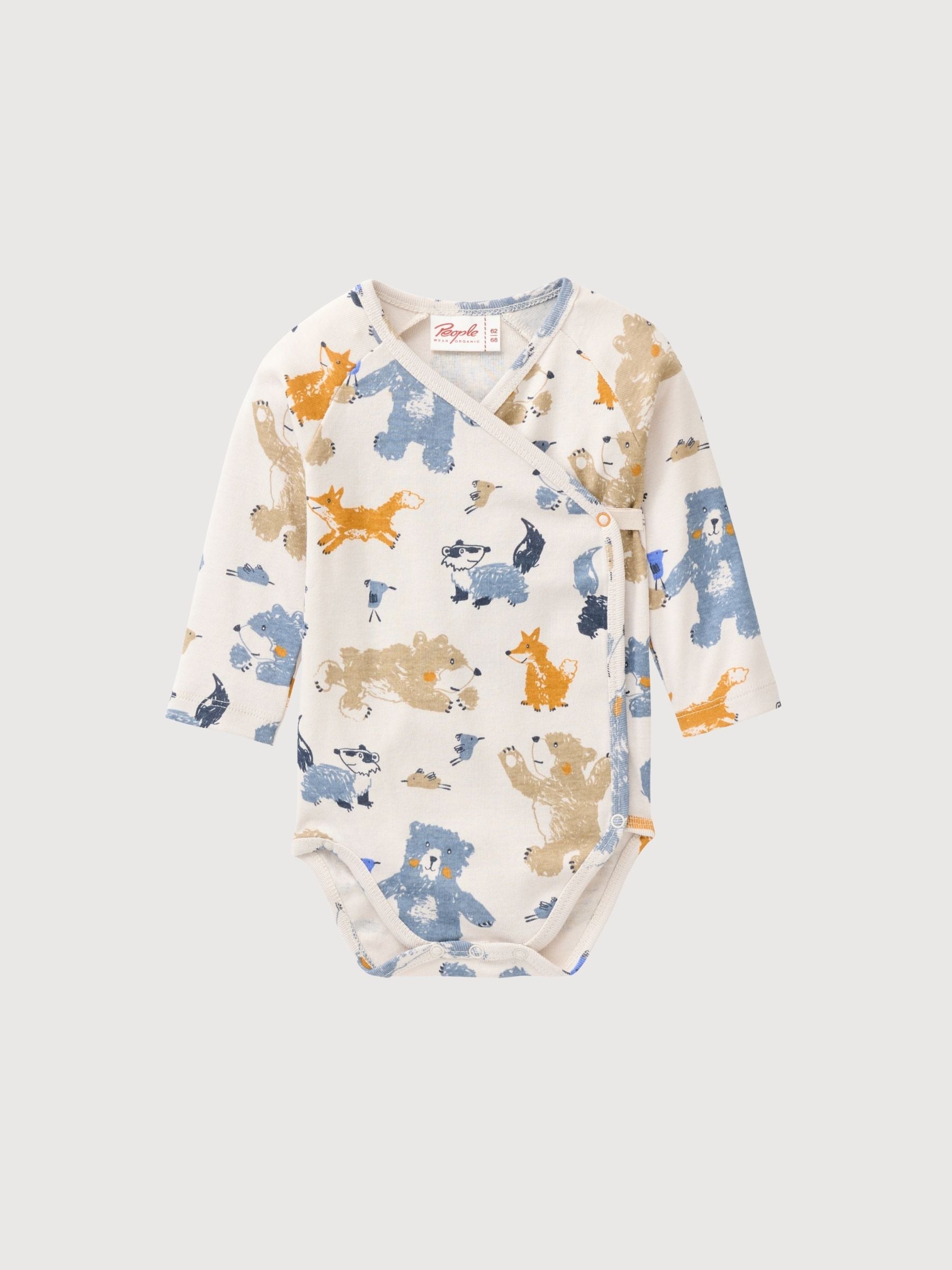 Long-sleeved wrap bodysuit GOTS | People Wear Organic