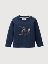 Long-sleeved shirt GOTS dark blue | People Wear Organic