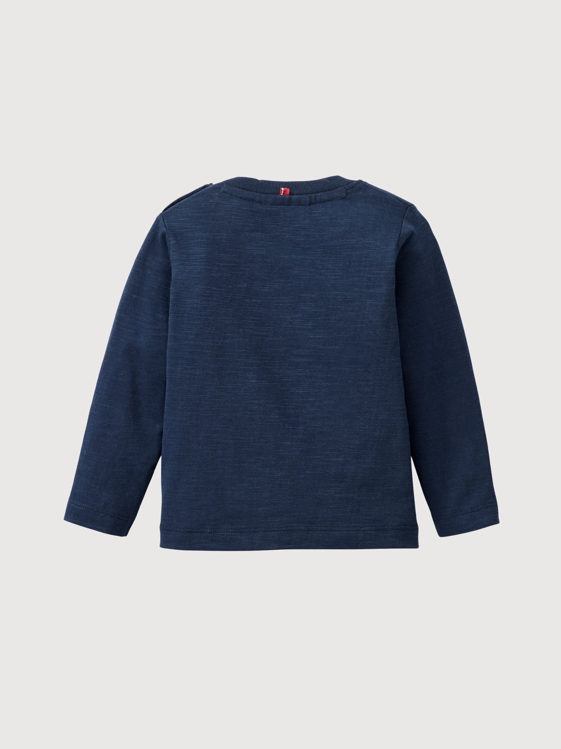 Camicia a maniche lunghe GOTS blu scuro | People Wear Organic