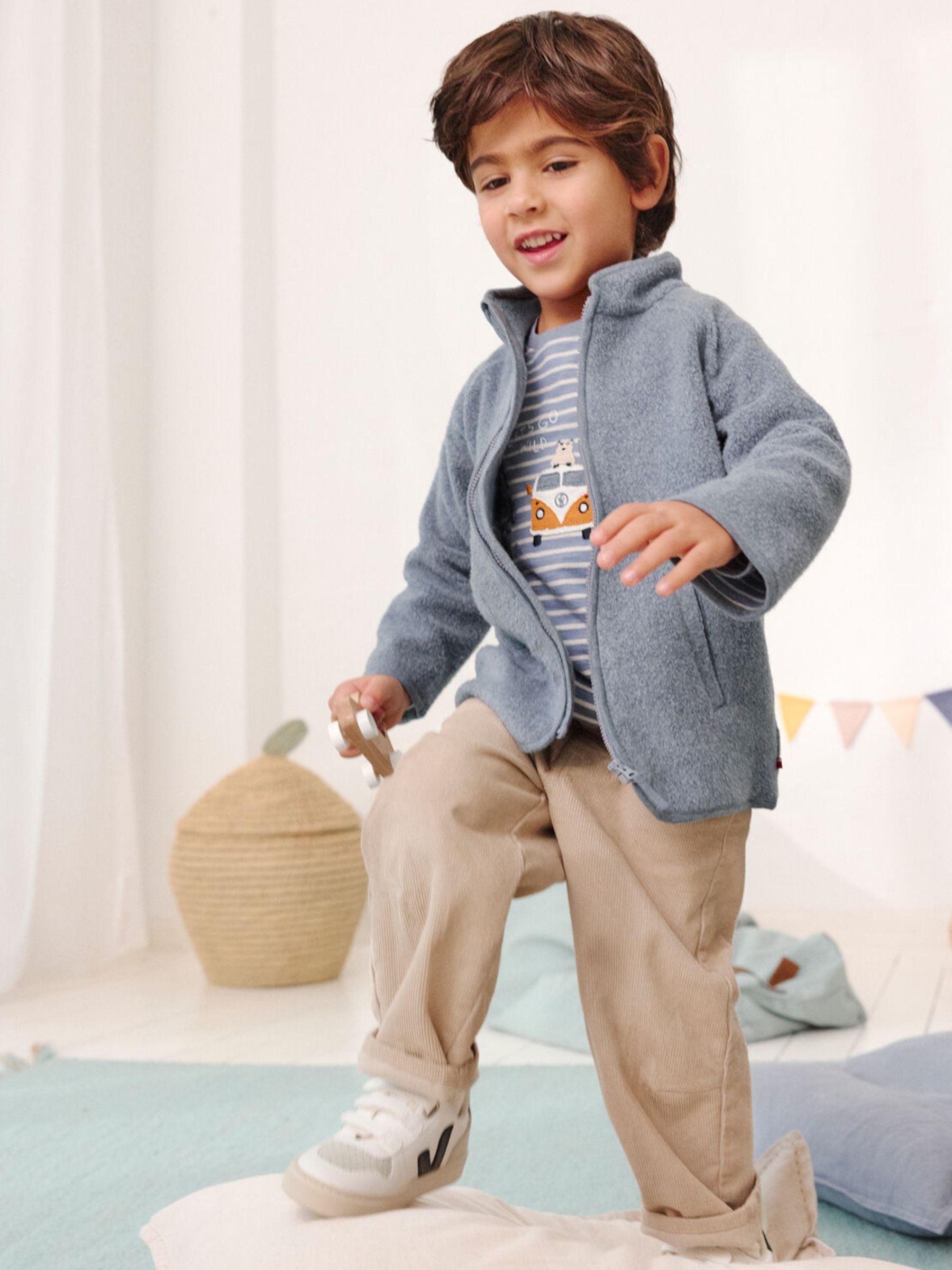 Langarm-Shirt GOTS Rauchblau | PEOPLE WEAR ORGANIC