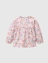 Long-sleeved shirt GOTS Pink Blossoms | People Wear Organic