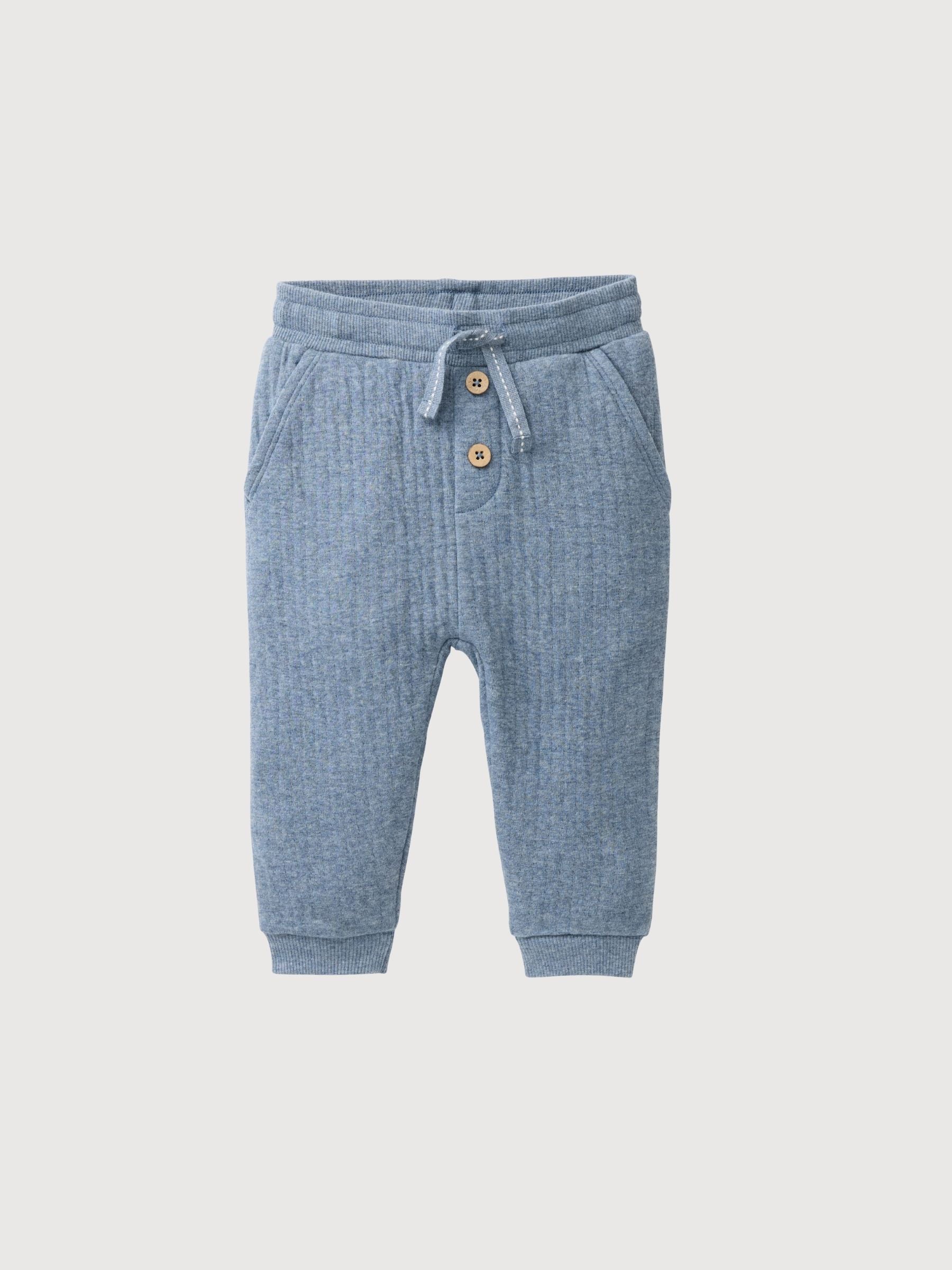 Sweat-Hose GOTS Rauchblau Melange | People Wear Organic