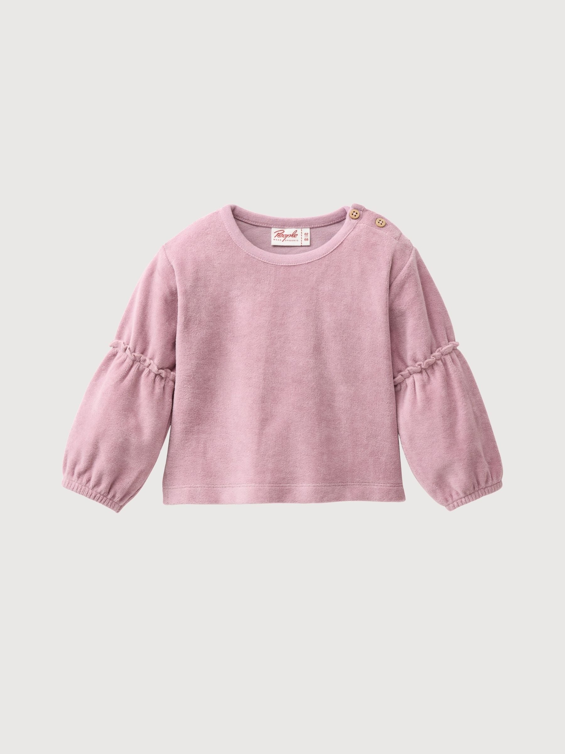 Maglione in felpa GOTS malva | People Wear Organic