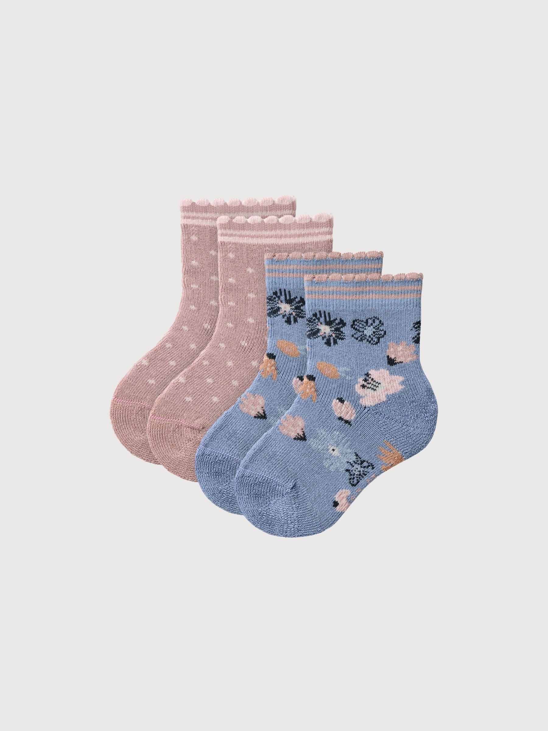 Confezione da 2 calzini Frottee-Socken GOTS Rauchenblau mix |People Wear Organic