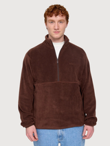 Jacket Fleece Half Zip Brown Man | Mazine