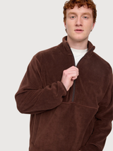 Jacket Fleece Half Zip Brown Man | Mazine