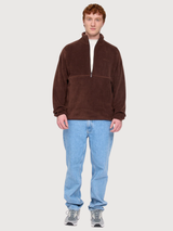 Jacket Fleece Half Zip Brown Man | Mazine