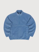 Giacca Pile Mezza Zip Blu Uomo | Mazine