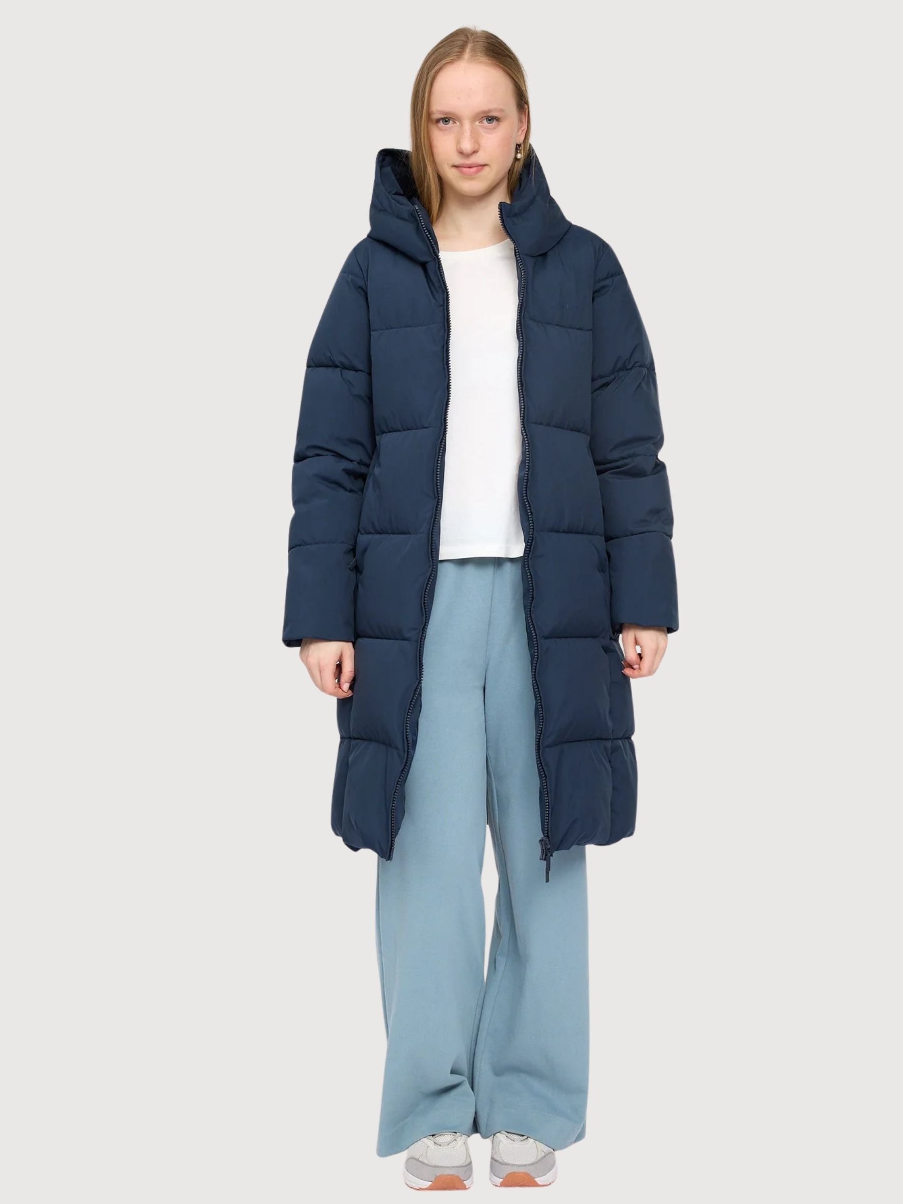 Coat Basic Puffer Dark Blue Woman | Mazine