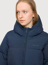 Coat Basic Puffer Dark Blue Woman | Mazine