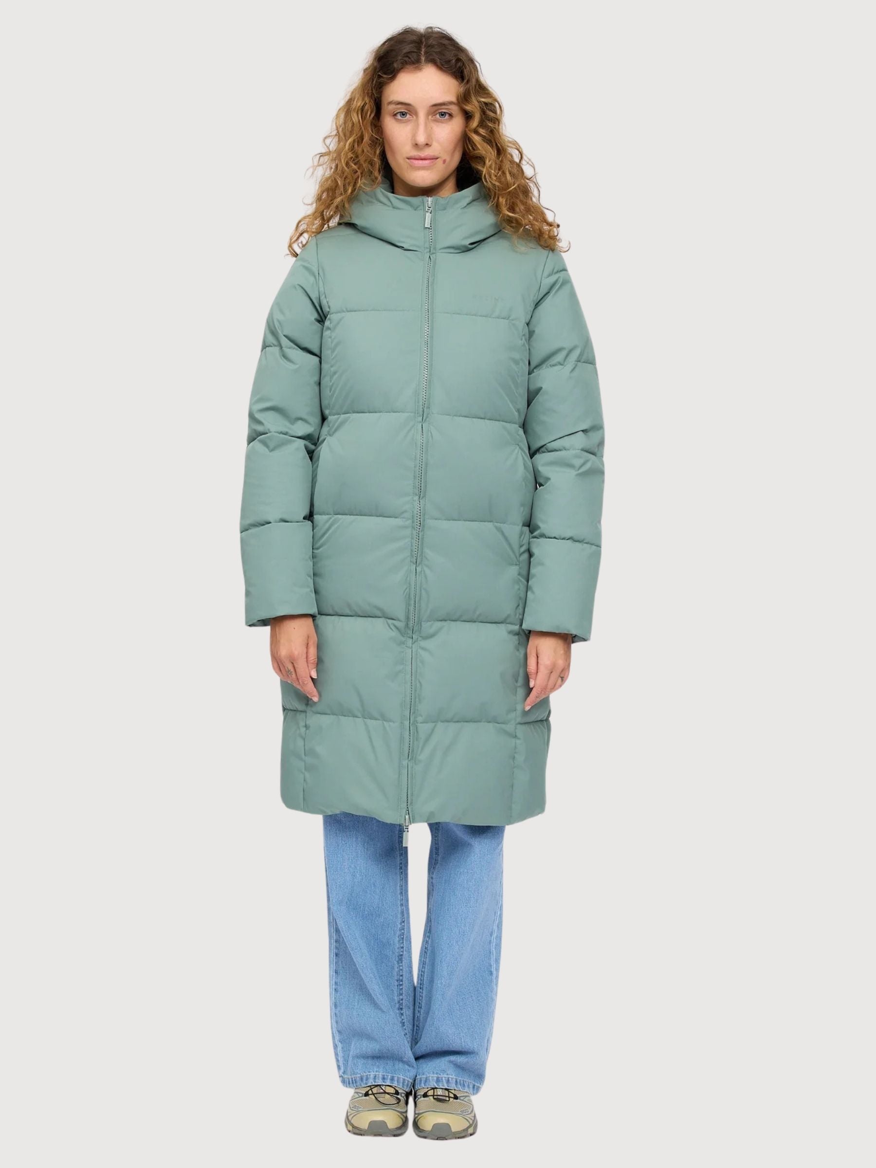 Basic Puffer Mantel Grün | Mazine