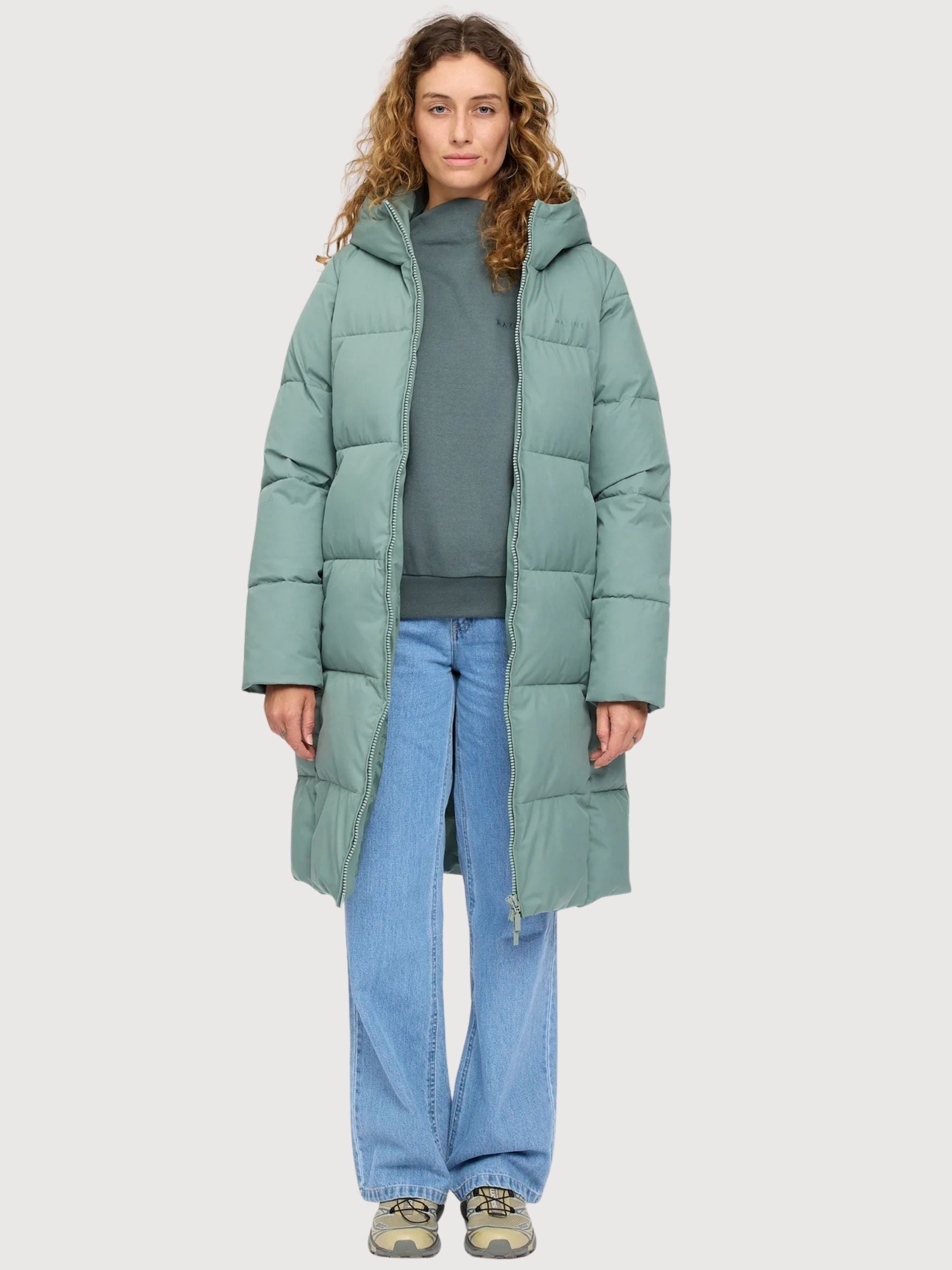 Basic Puffer Mantel Grün | Mazine