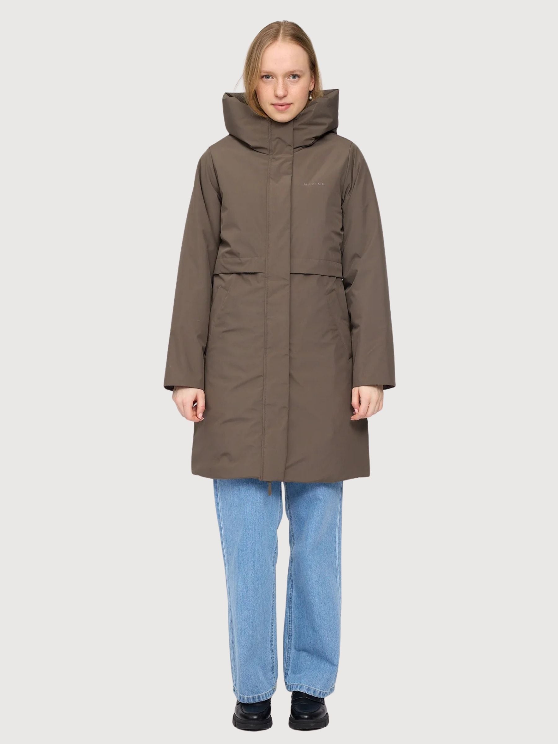 Parka Basic Padded Brown Woman | Mazine