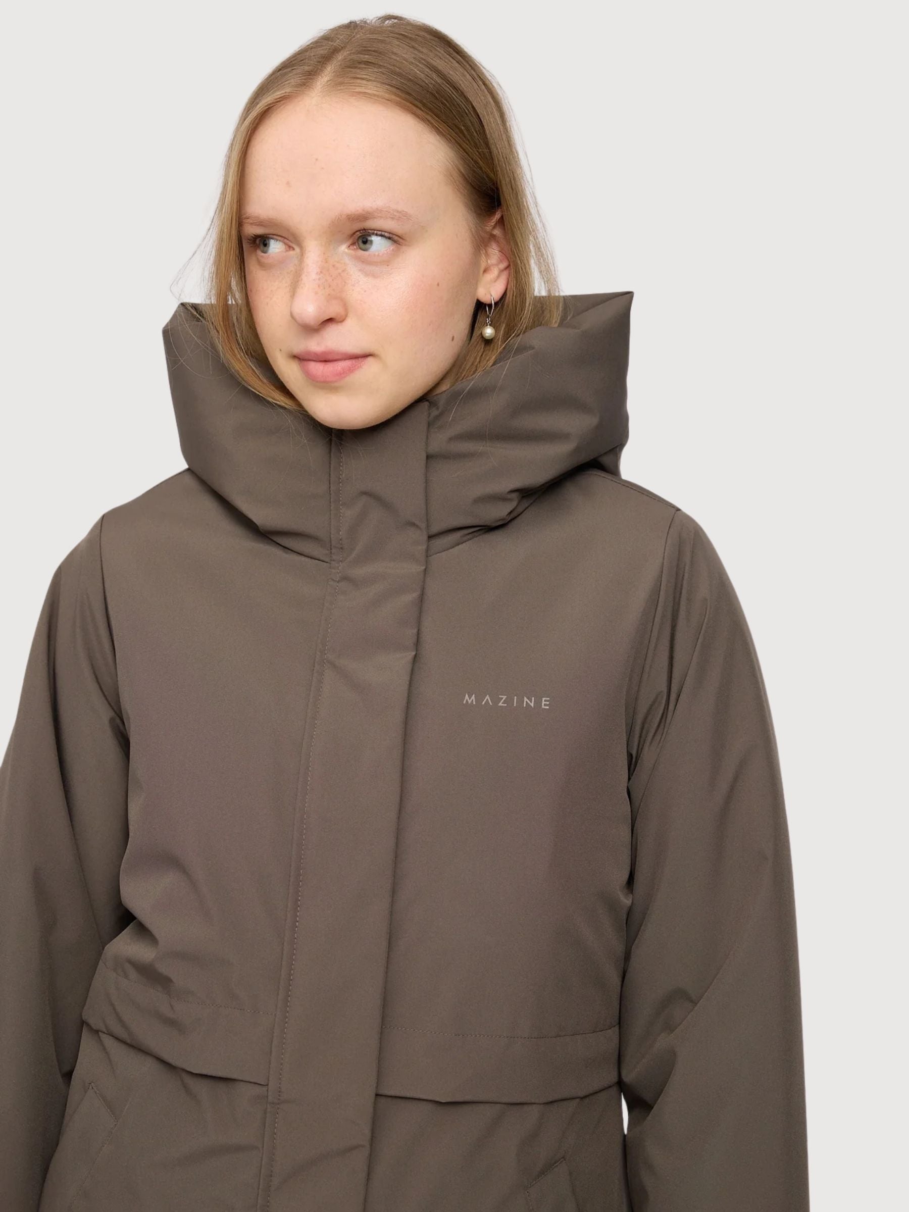 Parka Basic Padded Brown Woman | Mazine