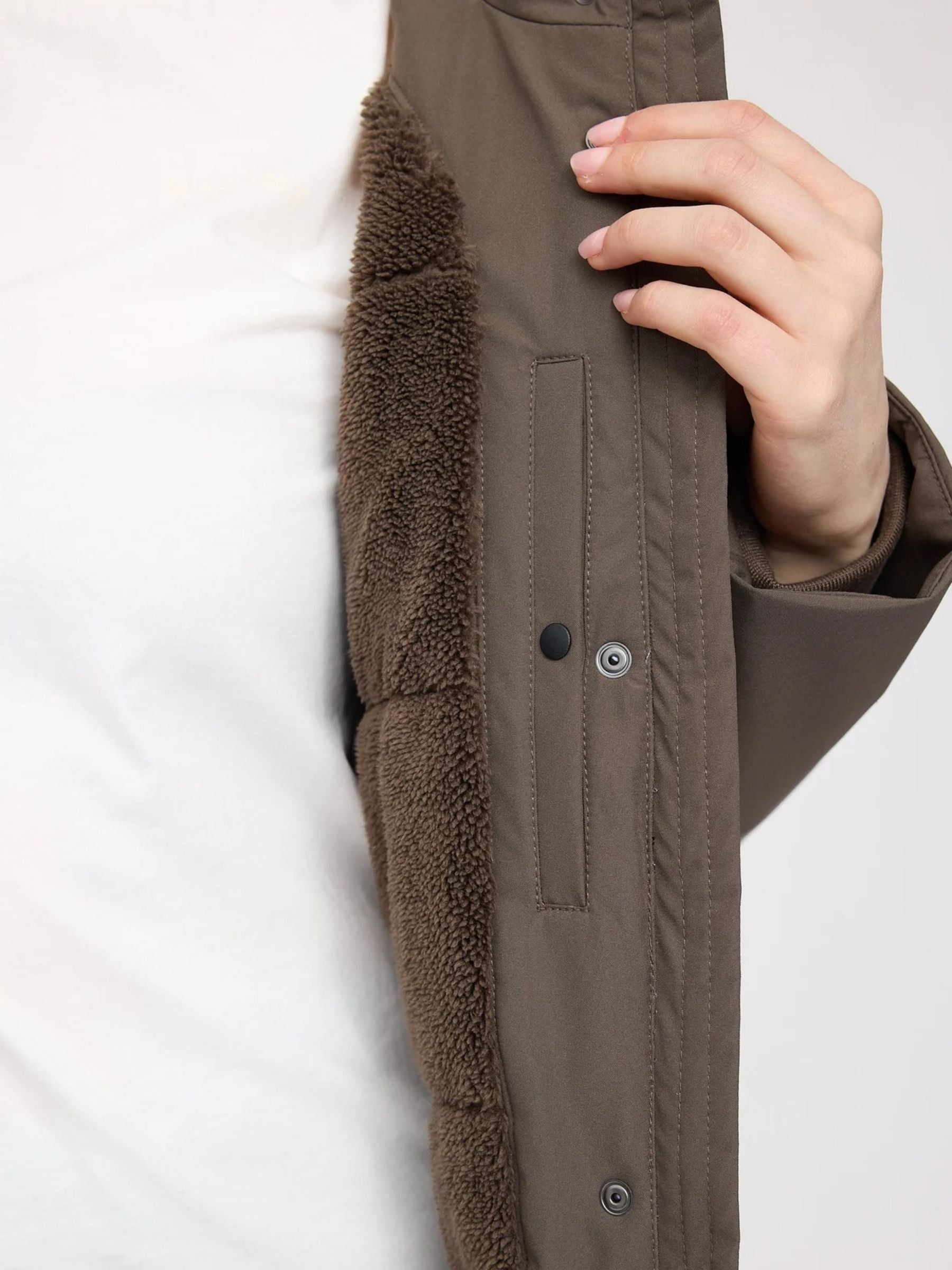 Parka Basic Padded Brown Woman | Mazine